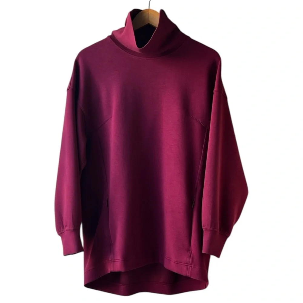 Lululemon Modal-Blend Turtleneck Tunic in Deep Luxe (Burgundy) - Picture 3 of 17
